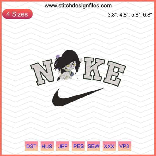 Chibi Orochimaru Nike Embroidery Design, Machine Embroidery File, Unique Anime Themed Pattern