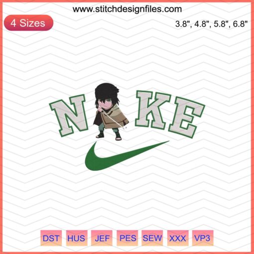 Nike Chibi Sasuke Embroidery Design File: Adorable Sasuke Uchiha graphic for machine embroidery, The Last edition.