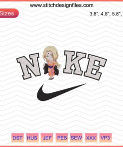 Chibi Tsunade Embroidery Design File for Nike, Machine Embroidery, Naruto Character, High-Quality Digital Pattern