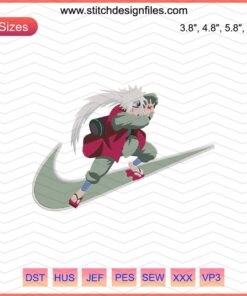 "Nike Jiraiya x Nike Embroidery Designs File - Unique Nike Machine Embroidery Designs Featuring Jiraiya's Iconic Style"