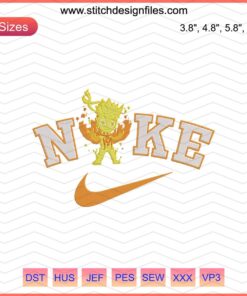 Nike Chibi Naruto Rikudou Machine Embroidery Design File, Anime-Inspired Customization, Nike Sewing Patterns, Digital Download