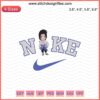 Chibi Sasuke Shippuden with Sharingan eyes Nike embroidery design file, machine embroidery design.