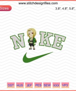 Chibi Tsunade Hokage Embroidery Design File - Nike Machine Embroidery Patterns, Anime-Inspired Craft Sewing Design.
