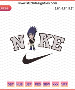 Chibi Anko Nike embroidery design file, perfect for machine embroidery with unique cartoon style. Download Nike designs today.