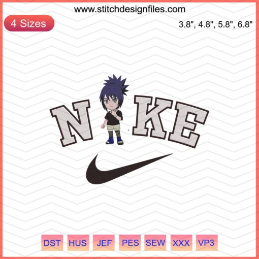 Chibi Anko Nike embroidery design file, perfect for machine embroidery with unique cartoon style. Download Nike designs today.
