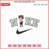 Chibi Choji embroidery design wearing Nike shoes, digital Nike machine embroidery designs file, cute anime character.
