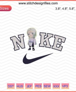 Nike x Chibi Kimimaro Embroidery Designs File, featuring exclusive Nike machine embroidery patterns for apparel customization.
