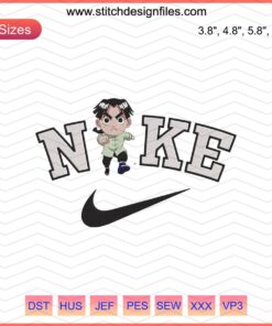 Nike x Chibi Lee embroidery design file featuring whimsical patterns for machine embroidery; perfect for customizing athletic wear.