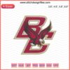 Boston College Eagles logo embroidery design, NCAA machine embroidery file, digital download for custom sports apparel.