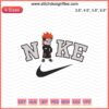Nike x Chibi Pein Jigokudo Embroidery Design File, featuring Nike logo and intricate Chibi Pein Jigokudo motif for machine embroidery.