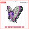 Kanae Kocho & Butterfree Embroidery Design File, Kimetsu x Pokemon, Machine Embroidery Patterns, Anime & Game Crossover Design.
