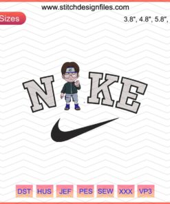 "Nike x Chibi Udon Embroidery Design File: Vibrant Nike-themed digital patterns for machine embroidery, unique and trendy."