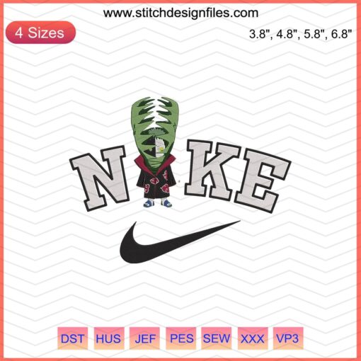 Nike x Chibi Zetsu Akatsuki Embroidery Designs File featuring unique Nike machine embroidery patterns, anime-inspired details.
