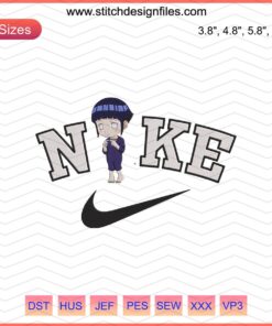 Nike x Hinata Hyuga Childhood Embroidery Designs File, featuring unique anime-inspired Nike embroidery patterns.