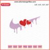 Nike Double Heart Embroidery Design File, featuring two intertwined hearts, ideal for machine embroidery projects.