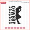 Cowboy embroidery design file featuring Yellowstone-themed machine embroidery patterns, perfect for Western apparel projects.
