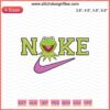 Nike Kermit the Frog Embroidery Design File: Colorful, machine-embroidery design with Nike's logo and Kermit the Frog motif.