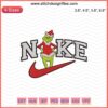 Nike Grinch Christmas Embroidery Designs File - Festive Nike Logo with Grinch Theme for Machine Embroidery