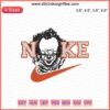 Nike Pennywise Embroidery Designs File: Detailed machine embroidery pattern featuring Nike and Pennywise clown motifs.