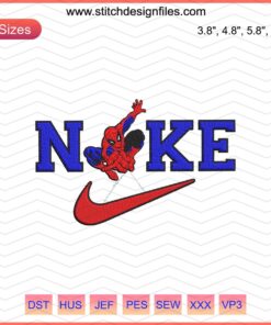 Nike Spider Man Attack Embroidery Design, Machine Embroidery File with Spider-Man graphics and Nike logo, digital download.