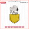 Snoopy Pocket Embroidery File: Cute Snoopy machine design, perfect for pockets, detailed and ready for embroidery projects.