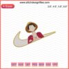 Nike x Monkey D Luffy Embroidery Designs File, vibrant Nike logo with Monkey D Luffy character for embroidery enthusiasts.