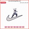 Kakashi Hatake Nike Anbu Embroidery File: Intricate design for machine embroidery featuring Naruto character and Nike logo.