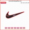Sharingan and Rinnegan Nike Embroidery Designs File, Naruto-inspired Nike Machine Embroidery Patterns.