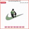 Shikamaru Nike Embroidery Designs File: Detailed Nike Logo Design, Shikamaru Silhouette, Machine Embroidery, Digital Download.