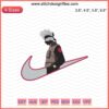 Kakashi Nike Embroidery Design File: Naruto-themed machine embroidery featuring Kakashi face with Nike branding.