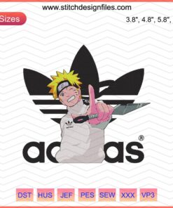 Son Goku Adidas Embroidery Design File, Cool Adidas Machine Embroidery, Dragon Ball Character Embroidery Pattern