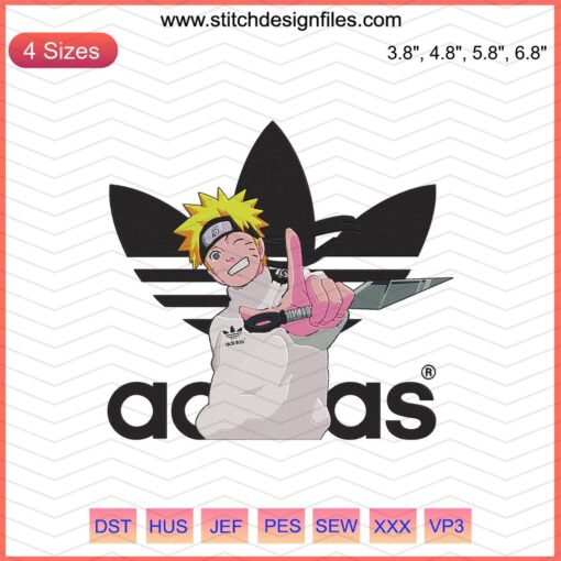 Son Goku Adidas Embroidery Design File, Cool Adidas Machine Embroidery, Dragon Ball Character Embroidery Pattern