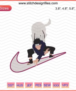Kiba Inuzuka & Akamaru Embroidery Design File, Nike Embroidery Patterns, Machine Embroidery Digital Art