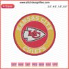 Kansas City Chiefs logo embroidery design file for machine embroidery; detailed Stitch craft template.