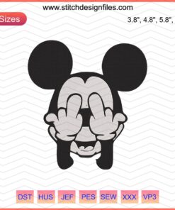 Mickey Mouse Head Embroidery Design File, Disney Machine Embroidery, Multi-size Download, Digital Stitch Pattern.