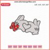 Mickey and Minnie hand love embroidery design file, Disney machine embroidery pattern, digital download for crafting enthusiasts.