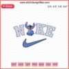 Stitch x Nike Embroidery Designs File, Disney Nike Machine Embroidery Patterns with iconic Stitch character and Nike logo.