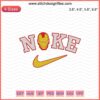 Iron Man x Nike Embroidery File: Marvel-inspired Nike machine embroidery design, featuring Iron Man helmet.