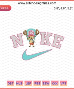 Chooper Cute x Nike embroidery design file featuring iconic Nike logo, perfect for machine embroidery projects.