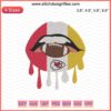 KC Lips Embroidery Design for Machine Embroidery, Kansas City Chiefs Inspired, Bold Red and White NFL Logo File Download
