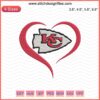 KC Chiefs Heart Logo Embroidery File, Kansas City Chiefs Machine Embroidery Designs, KC Football Embroidery