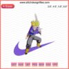 Trunks Super Saiyan Nike Dragon Ball embroidery design, vibrant embroidery file for Nike enthusiasts, DBZ fans, unique embroidery craft.