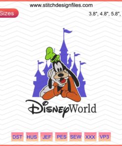 Goofy Disney World Embroidery Design File, Vibrant Goofy Machine Embroidery Pattern, Disney Embroidery Designs Collection