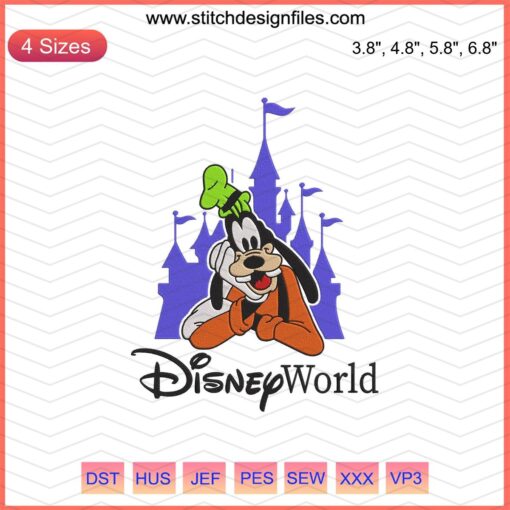 Goofy Disney World Embroidery Design File, Vibrant Goofy Machine Embroidery Pattern, Disney Embroidery Designs Collection