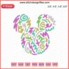 Disney Mickey Line Color Embroidery Designs File; Machine Embroidery, Vibrant, Iconic Mickey Mouse Design.