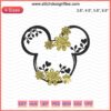 Mickey Yellow Flower Embroidery Design, Disney Machine Embroidery, Mickey with Floral Motif, Instant Download File