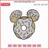 Disney Mickey Donut Embroidery Designs File, Cute Machine Embroidery Pattern, Mickey Mouse Embroidery Art, Instant Download