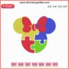 Minnie Mouse Autism Embroidery Design File, Disney Mickey Machine Pattern, Instant Download, Unique Autism Awareness Stitch