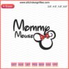 Mommy Mouse Embroidery File, Disney Mickey Designs: Cute Mickey-themed machine embroidery pattern, instant digital download.