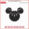 Mickey Head Black Panther Embroidery Design, Disney Machine Embroidery File, Marvel Wakanda Embroidery Pattern